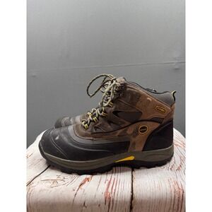 Khombu Mens Waterproof Hiking Boots Brown Suede Thermolite Insulated Size 12